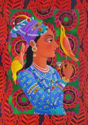 Maharani con dos pájaros, 2012